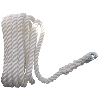 [] CABO Rope for chain rode use,three strand with connection 6mm,Diam.12mm, L30m, Nylon,White image
