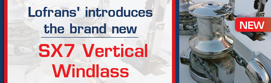 Lofrans’ presenta il nuovo salpa ancore verticale SX7 Image