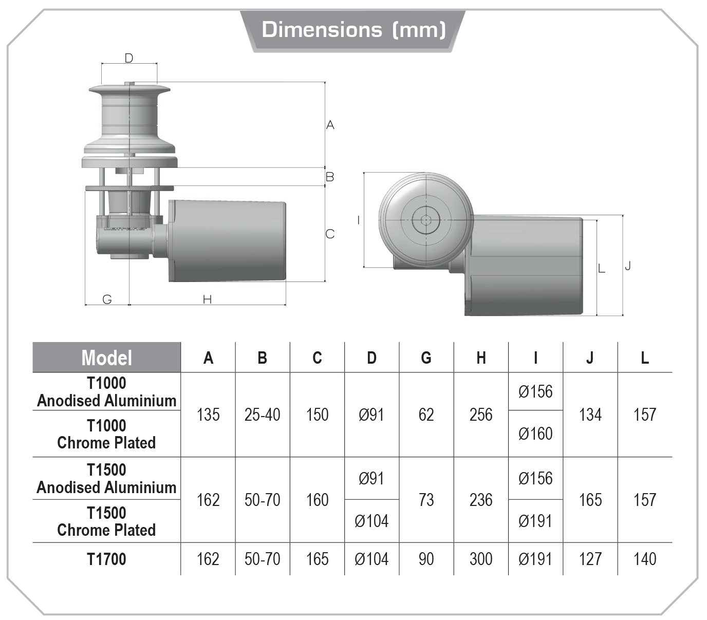 T1000 t1500 t1700 updated dimensions
