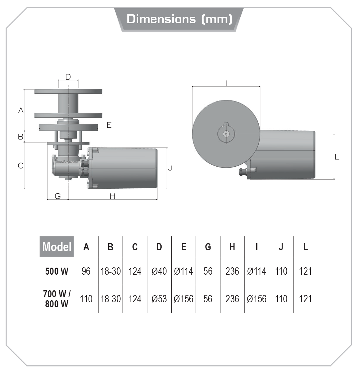 Tender winch updated dimensions